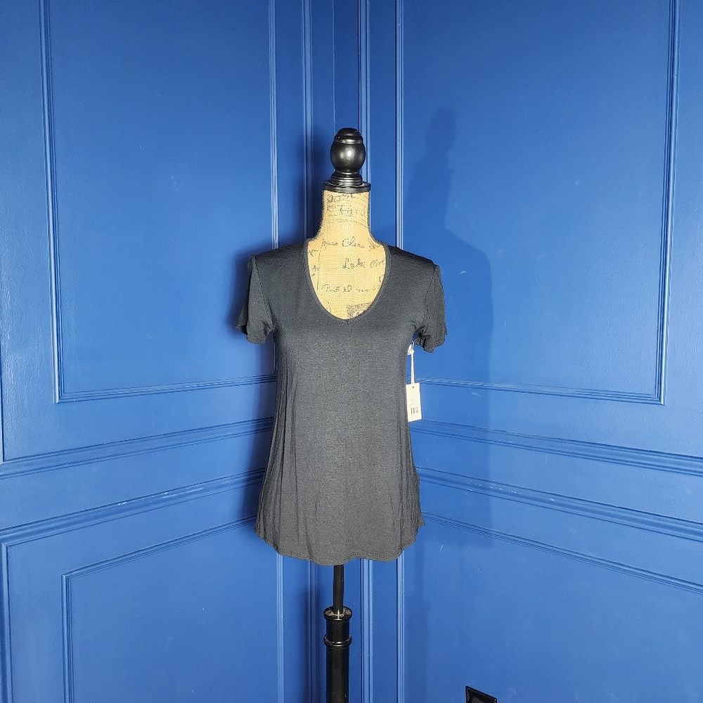 PJ Salvage Black Lace Back Lounge Top - SMALL - Picture 2 of 9